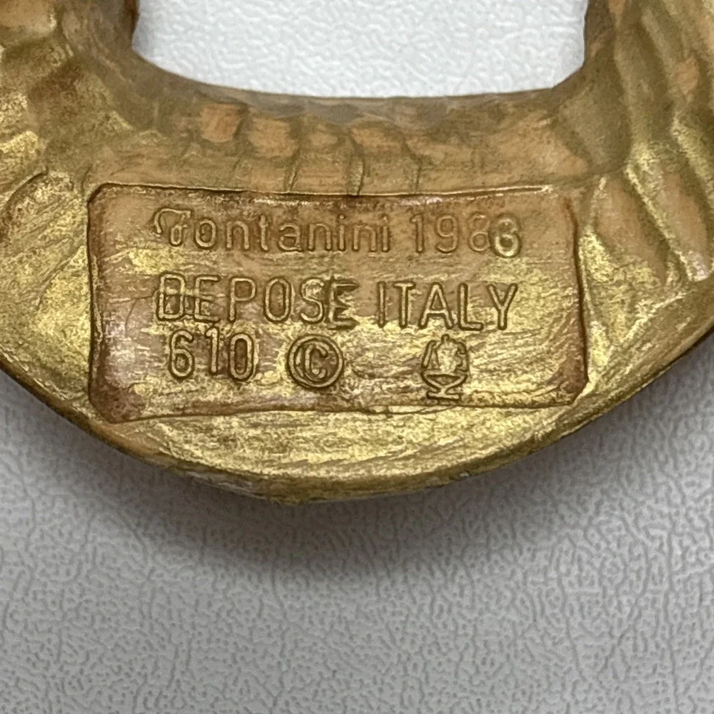 Vtg 80s Wall Fontanini Simonetti Roman Nativity Cherub Depose Angel Banner W/Tag